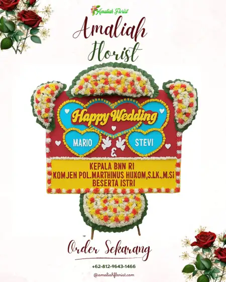Papan Bunga Pernikahan Seranau